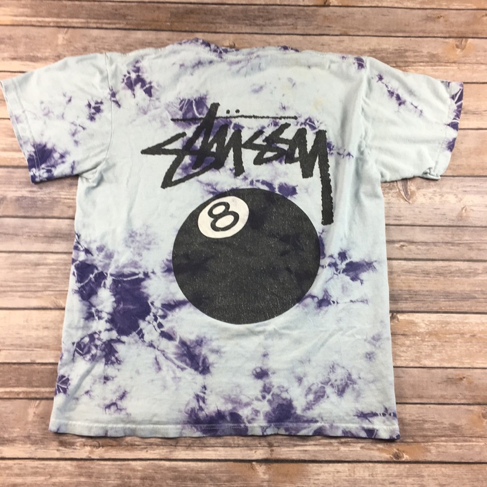 STUSSY 8 BALL GRAPHIC TIE DYE TEE